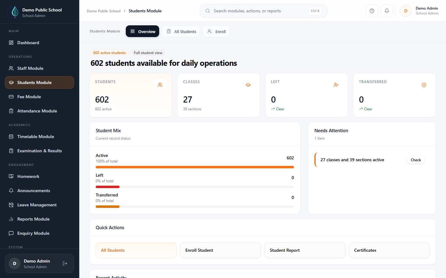 Eduforge student and admission workflow overview